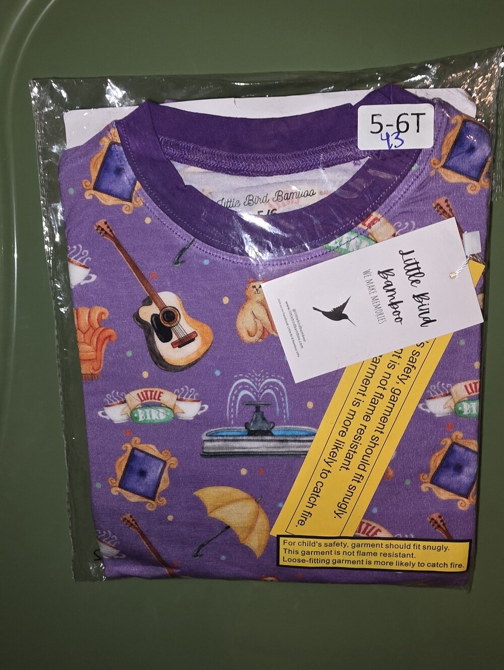 Friends Inspired Little Bird Bamboo Pjs